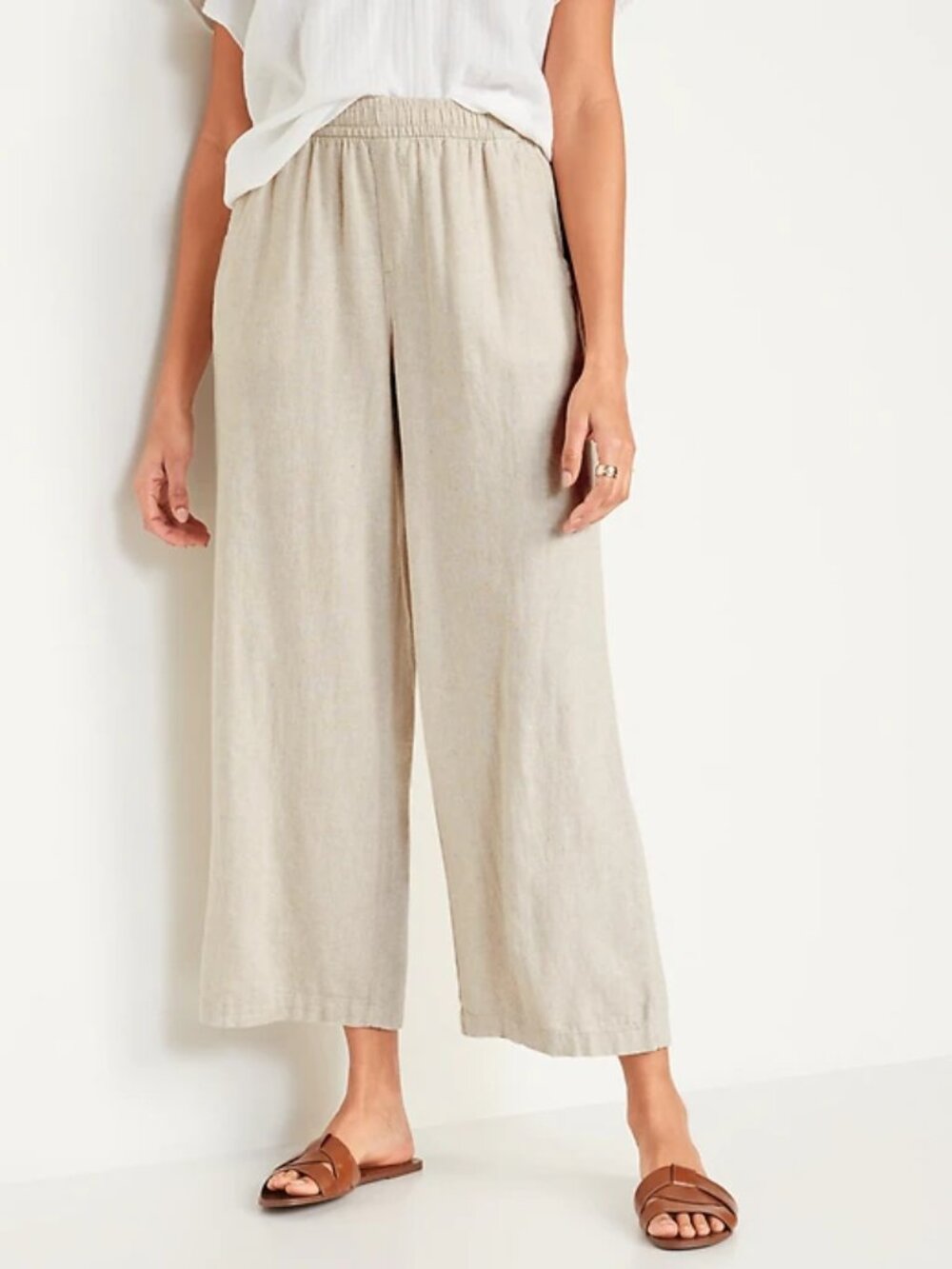 Old Navy High-Waisted Linen-Blend Wide-Leg Pants